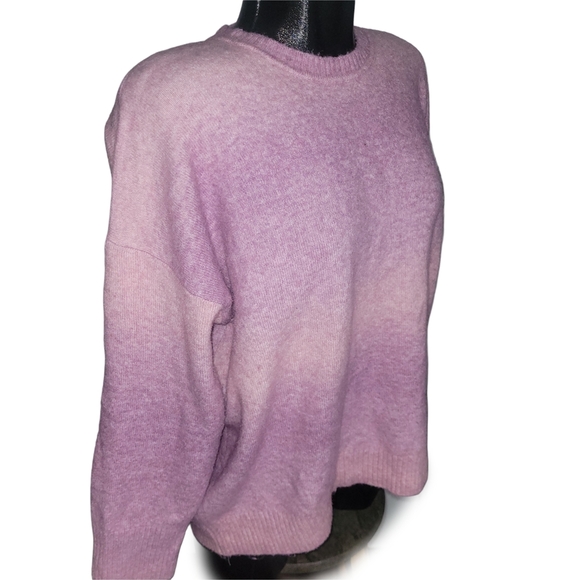Old Navy Pink Ombre Wool Blend Crew Neck Sweater L - Picture 2 of 6